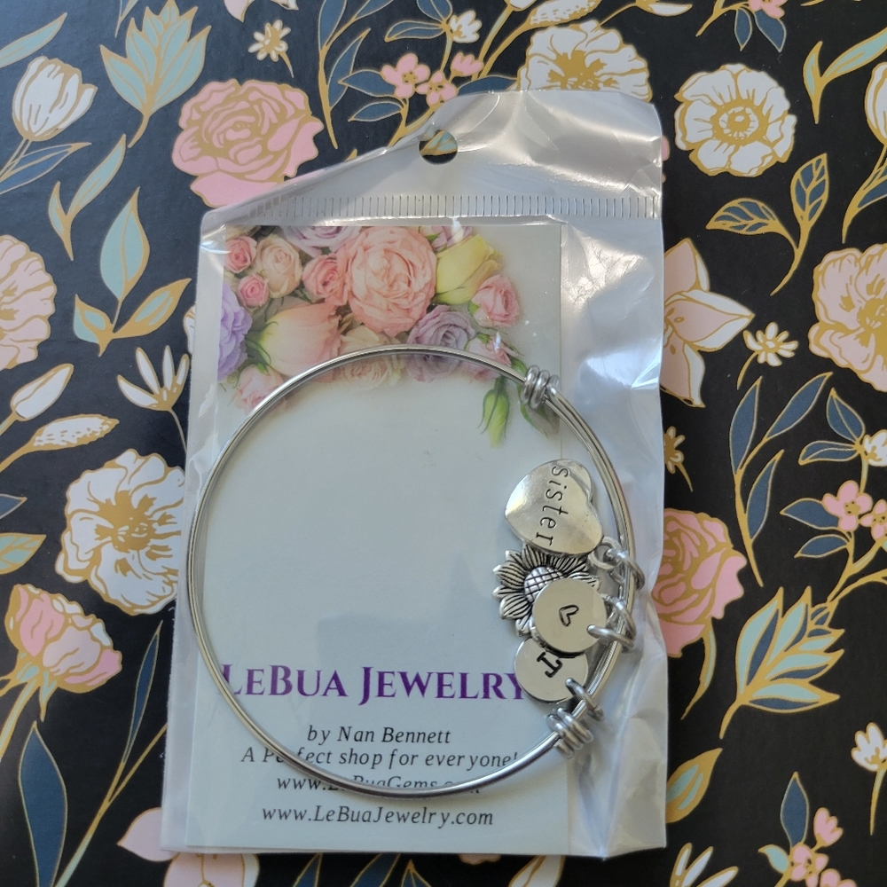 {3/$20} NWT LeBua Jewelry Sister Bracelet with Letter T